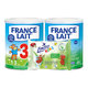France Lait 3 mléčná výživa 1r+ 2 × 400 g + Linteo Kids ubrousky