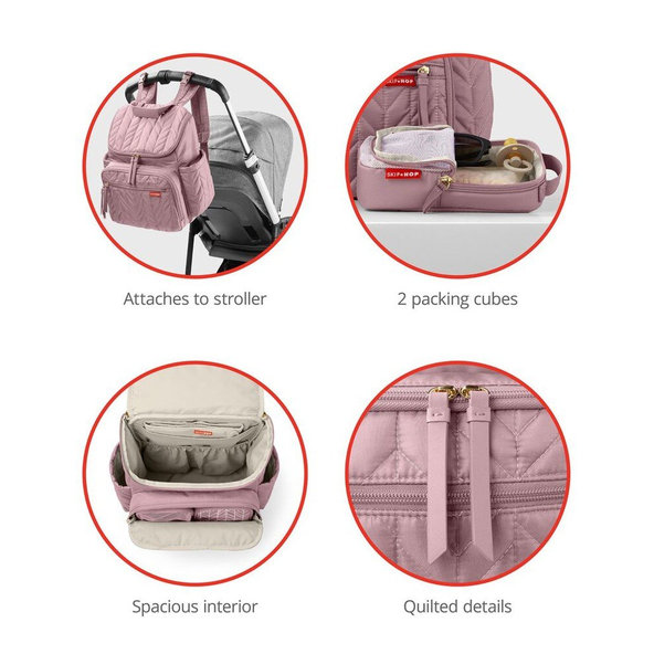 SKIP HOP Přebalovací taška/batoh Forma Mauve Mist