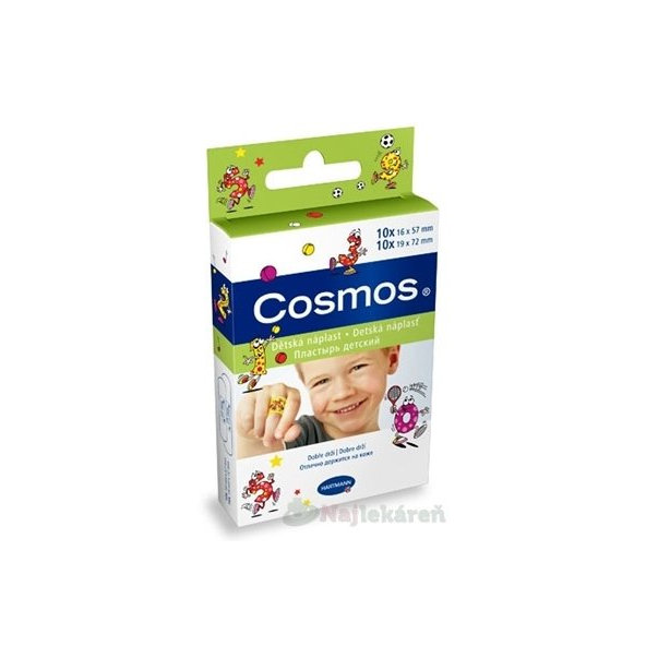 Cosmos dětské náplasti na rány 2 velikosti 20 ks
