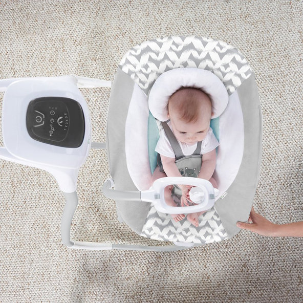 Ingenuity houpačka USB 2v1 s vibrací a melodií Raylan 0 m+ do 9 kg