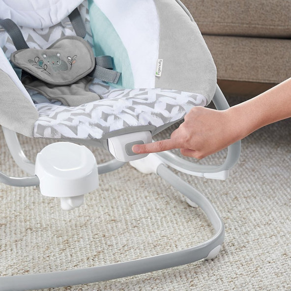Ingenuity houpačka USB 2v1 s vibrací a melodií Raylan 0 m+ do 9 kg
