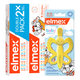 Elmex Dětská sada BABY kousátko a kartáček + 2× zubní pasta 50 ml