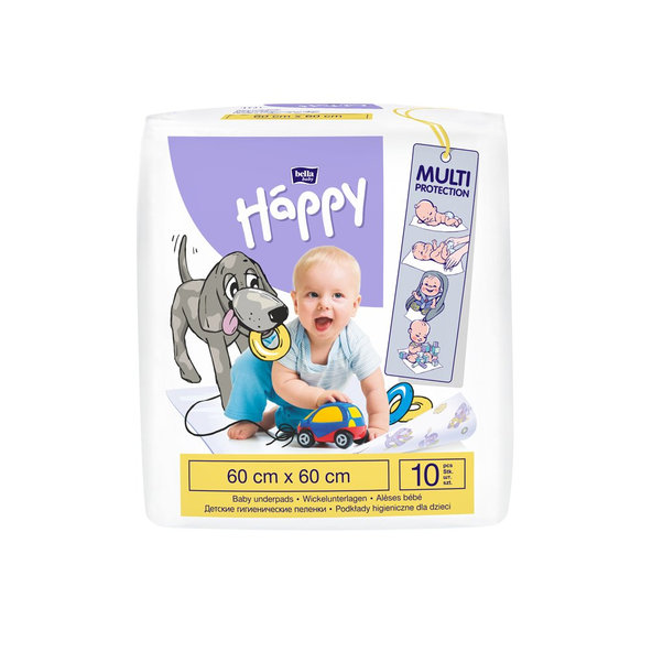 Bella Happy dětské přebalovací podložky 60 × 60 cm 10 ks