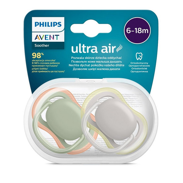 Philips AVENT dudlík Ultra Air 6–18 m neutrální 2 ks