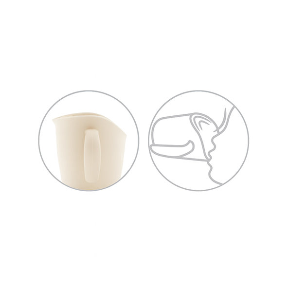 Babyono ergonomický hrneček s oušky 6 m+ béžová 120 ml