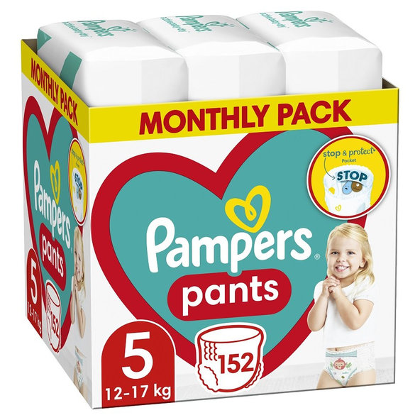 Pampers Active Baby Dry Pants plenkové kalhotky 11–18 kg vel. 5 152 ks