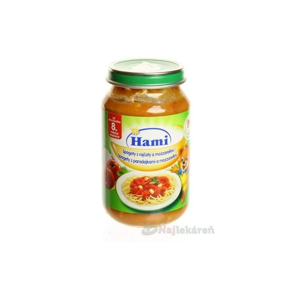 Hami příkrm Špagety s rajčaty a mozzarellou 8 m+ 200 g