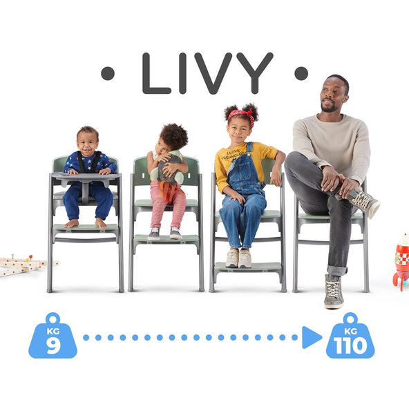 Kinderkraft jedálenská stolička Livy Aster Pink