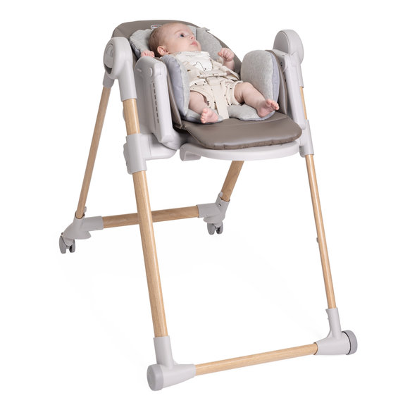 Chicco jídelní židle Polly Armonia Scandinavian + hrazdička Rainbow