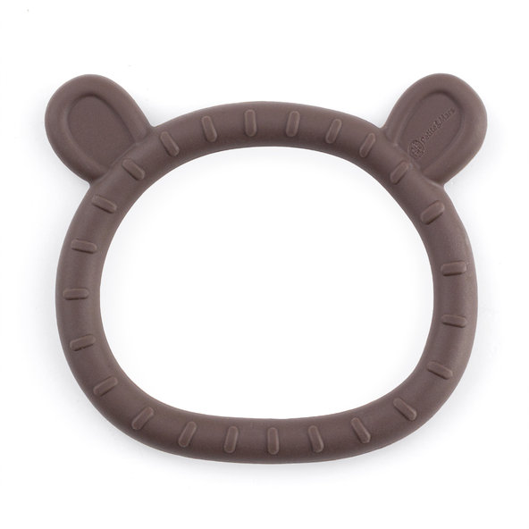 Petite&Mars silikonové kousátko Teddy Bitter Cocoa 0m+