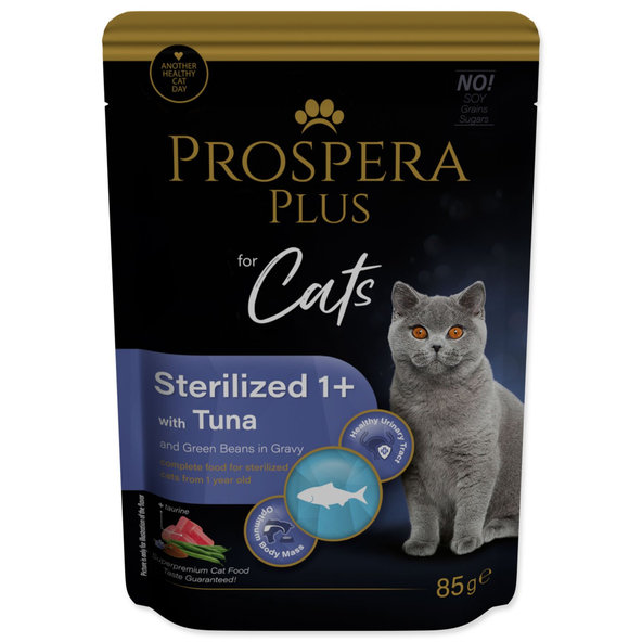 Prospera Plus Sterilized 1+ Cat kapsička tuňák fazolky 28 x 85 g