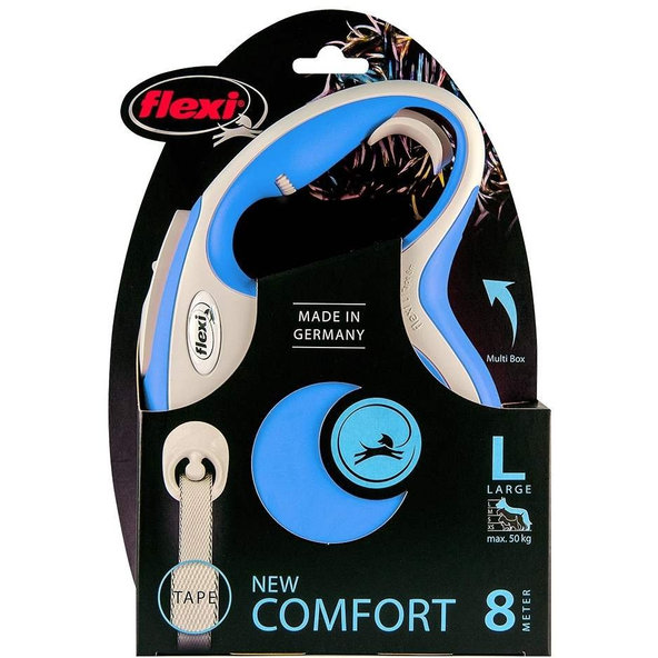 Flexi New Comfort L modré vodítko páska 8 m
