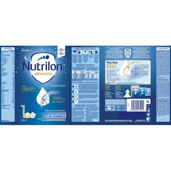 Nutrilon 1 Good Night počáteční kojenecké mléko 0 m+ 800 g