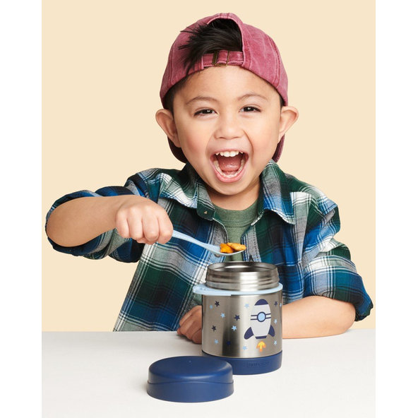 SKIP HOP Spark Style Termoska na jídlo s příborem Raketa 325 ml