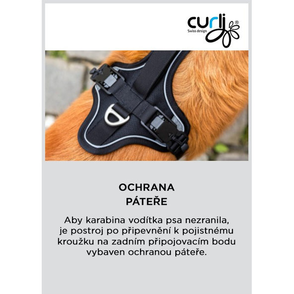 Curli postroj pro psy Belka Comfort Black L 25–33 kg