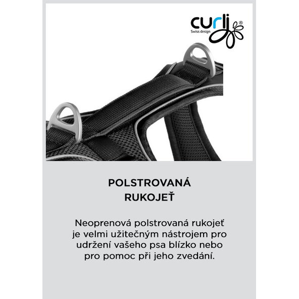 Curli postroj pro psy Belka Comfort Black L 25–33 kg