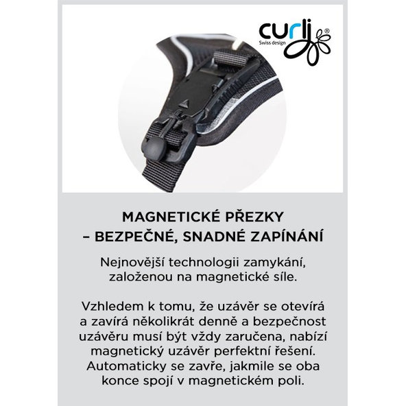 Curli postroj pro psy s magnetem Belka Black Comfort XS 15-20 kg
