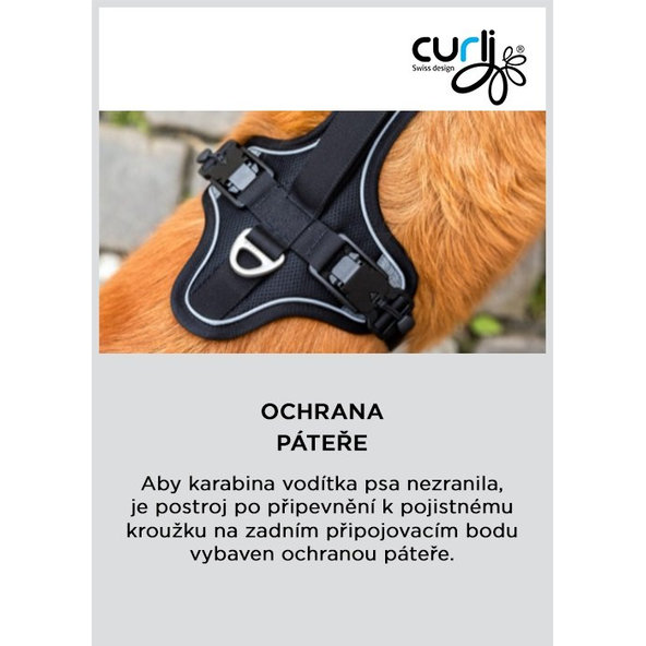 Curli postroj pro psy s magnetem Belka Comfort Black M 20-30 kg