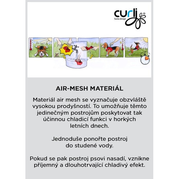 Curli postroj pro psy se sponou Air-Mesh Black S 4-7 kg