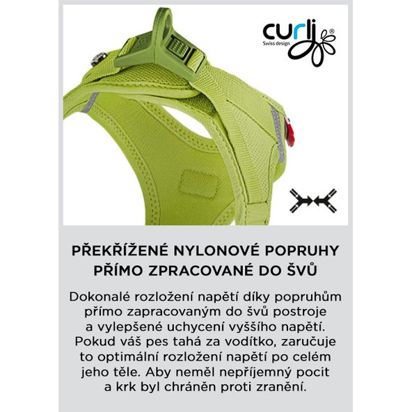 Curli postroj pro psy se sponou Air-Mesh Black XL 12-18 kg