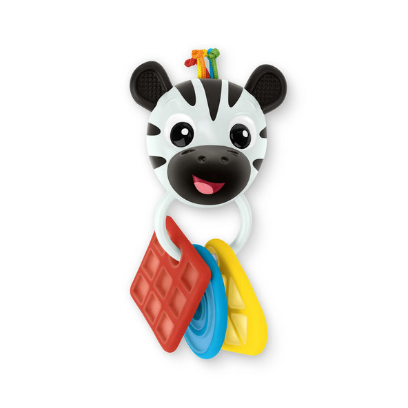 BABY EINSTEIN Kousátko s chrastítkem zebra Zen™ Shake-a-Shape 0m+