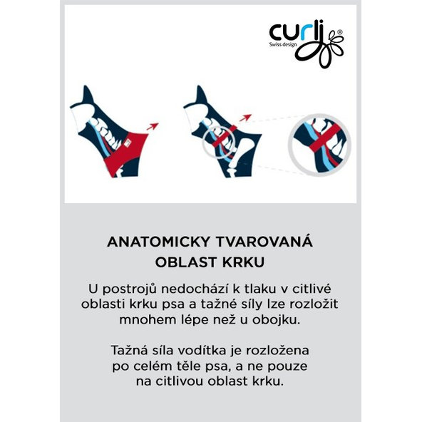 Curli postroj pro psy se sponou Air-Mesh Red XS 3-5 kg
