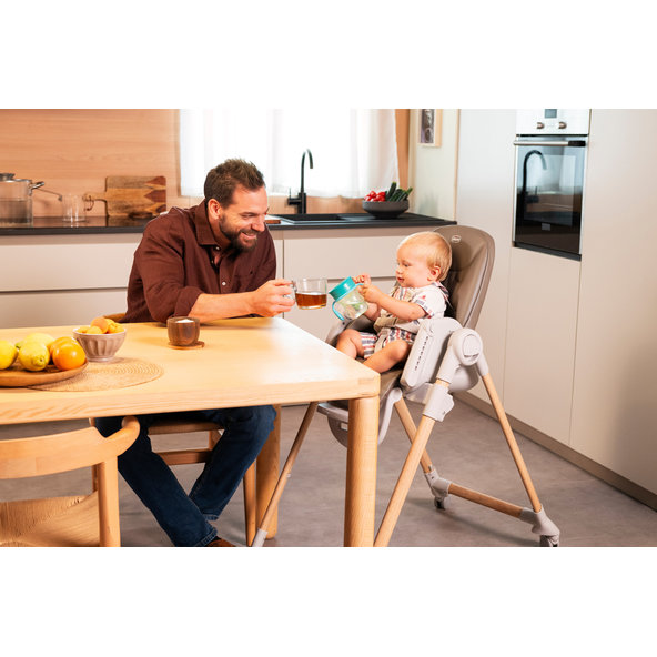 Chicco jídelní židle Polly Armonia Scandinavian + hrazdička Rainbow