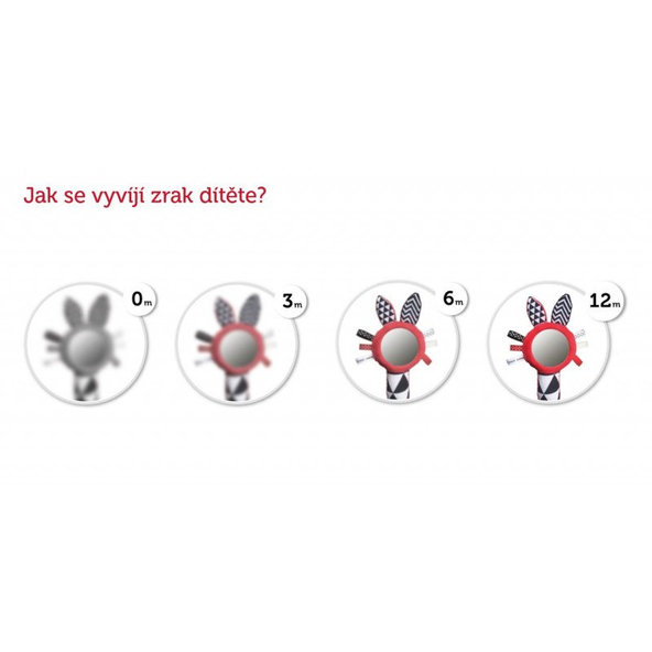 Canpol Babies Sensory kontrastní závěsná hračka na kočárek/autosedačku