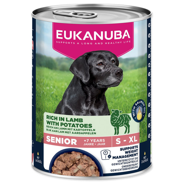 Eukanuba konzerva pro psy Senior jehněčí s brambory 400 g