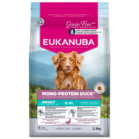 EUKANUBA Special Care Adult Mono Protein krmivo pro psy kachna 2,3 kg