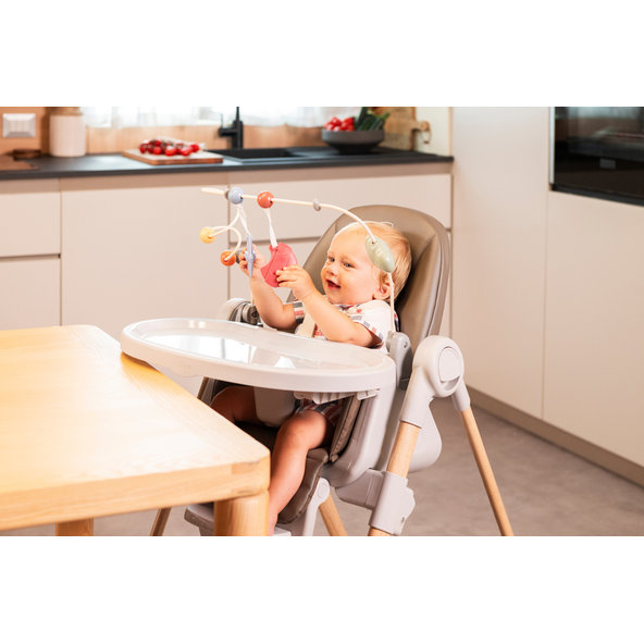 Chicco jídelní židle Polly Armonia Scandinavian + hrazdička Rainbow