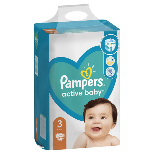 Pampers Active Baby jednorázové pleny 6–10 kg vel. 3 152 ks