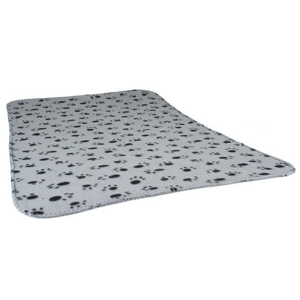 Duvo+ Deka fleece s potiskem tlapek 100 × 70 × 2 cm