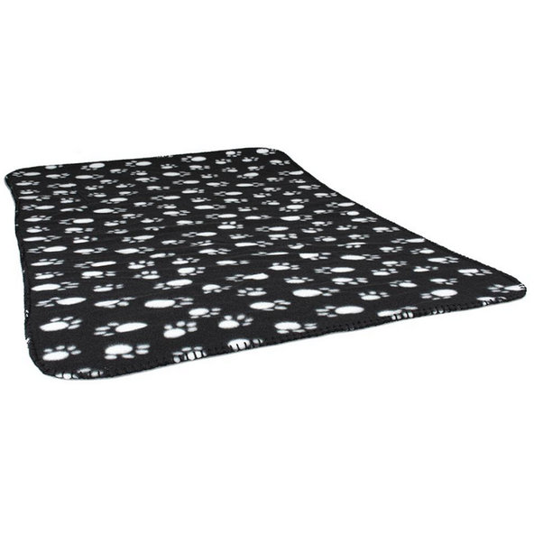 Duvo+ Deka fleece s potiskem tlapek 100 × 70 × 2 cm