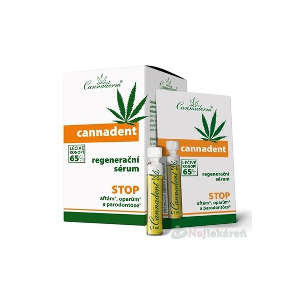 Cannaderm Cannadent regenerační sérum na afty a opary 10x1,5 ml