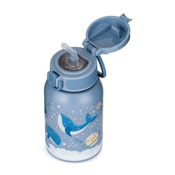 PETITE&MARS nerezová termo láhev Whale Song 350 ml 12m+