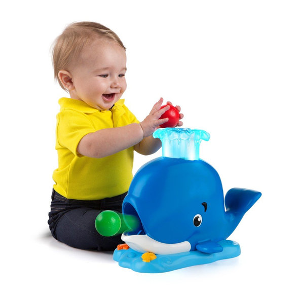 Bright Starts hudobná svetelná hračka veľryba Popper 6m+