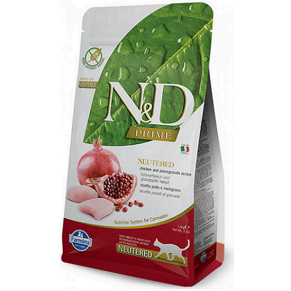 Farmina N&D Prime GF Neutered kuře granátové jablko 1,5 kg