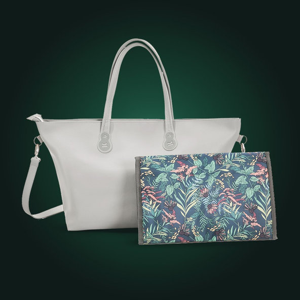 Kinderkraft prebaľovacia taška Treasurebag Nature Vibes Grey