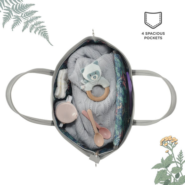 Kinderkraft prebaľovacia taška Treasurebag Nature Vibes Grey