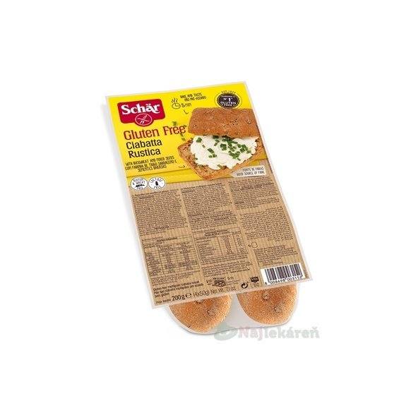 Schär Ciabatta Rustica celozrnné bezlepkové žemle 200 g