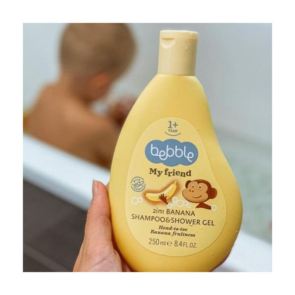 Bebble dětský šampon a sprchový gel 2v1 banán 250 ml