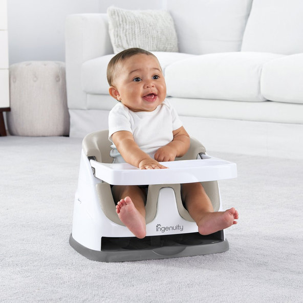 Ingenuity podsedák na židli 2v1 Baby Base Cashmere 6 m+ do 22 kg