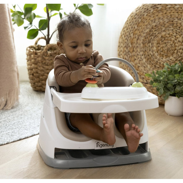 Ingenuity podsedák na židli 2v1 Baby Base Cashmere 6 m+ do 22 kg