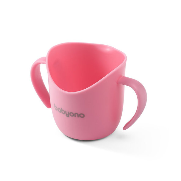 Babyono ergonomický hrneček s oušky 120 ml růžový 6 m+