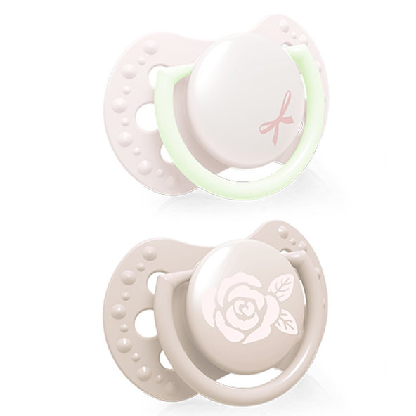 LOVI Baby Shower Dudlík MINI dívčí 0–2 m 2 ks