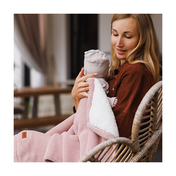 Babyono deka s fleecovou podšívkou 75×100 cm růžová