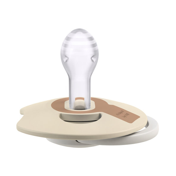 LOVI Prime Dudlík dynamický silikonový svítící Ivory/Blush 6–18 m 2 ks