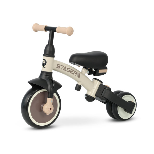 QPLAY Tříkolka Stager 3v1 hnědá do 25 kg