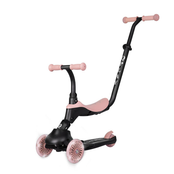 QPLAY Odrážedlo a koloběžka Sema Evo 6v1 Coral Pink 12 m+